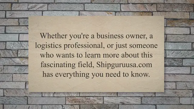 'Video thumbnail for Discovering Shipguruusa.com: Your Ultimate Guide to Shipping, Logistics and Supply Chain'