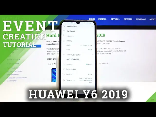 'Video thumbnail for How to Add Event to Calendar in Huawei Y6 2019 - Create New Event'