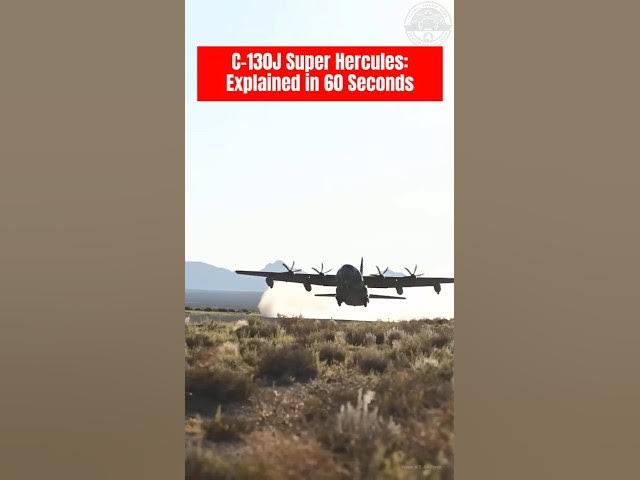 Video thumbnail for C-130J Hercules Military Transport Aircraft Explained in 60 Seconds