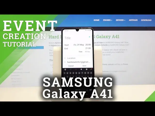 'Video thumbnail for How to Personalize Events Reminding in Samsung Galaxy A41 - Add Event to Calendar'