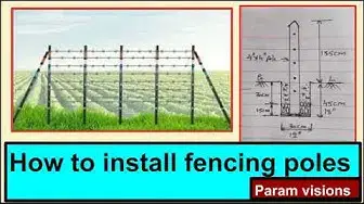Video thumbnail for How to install fencing poles /Procedure to erect fencing poles./Setting fence posts.