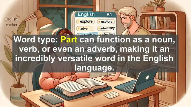 Video thumbnail for 2500 Must Know CEFR B1 Vocabulary - The Many Faces of 'Part': Exploring a Versatile English Word