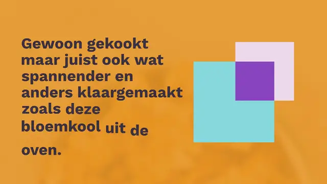 Video thumbnail for Bloemkool uit de oven