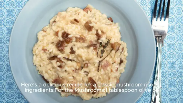 Video thumbnail for Mushroom risotto recipe