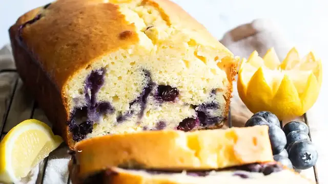 Video thumbnail for Lemon Blueberry Yogurt Loaf