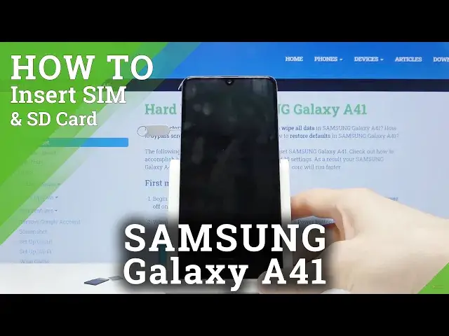 Video thumbnail for How to Insert Nano SIM & SD Card in SAMSUNG Galaxy A41 – Find Cards Slot