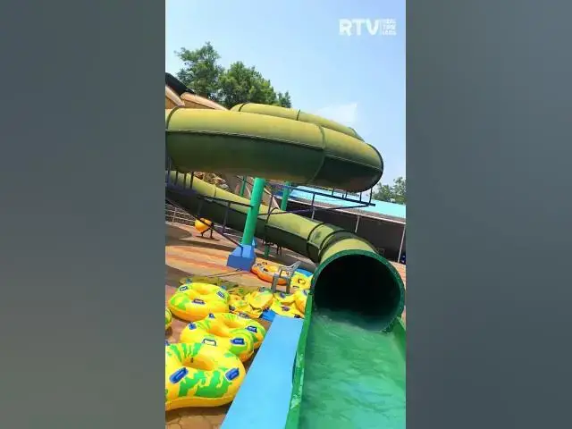 Video thumbnail for TUNNEL WATER SLIDE at Escape Water Park #waterpark #shorts
