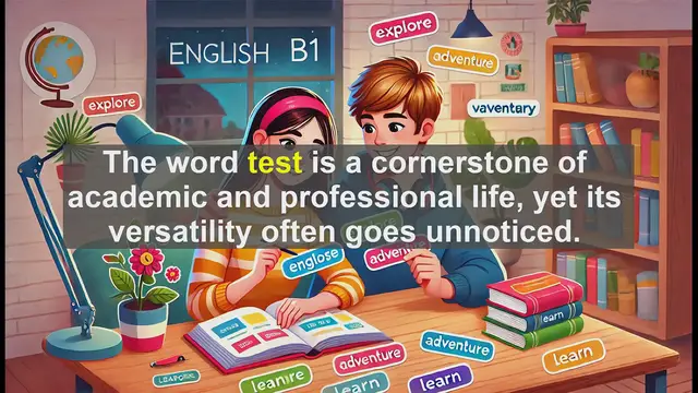 Video thumbnail for 2500 Must Know CEFR B1 Vocabulary - Understanding the Word 'Test': A B1 English Vocabulary Lesson