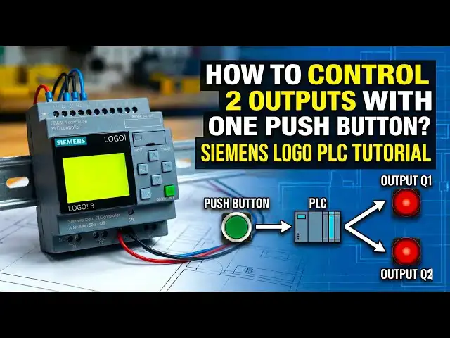 Video thumbnail for How to Control 2 Outputs with One Push Button? - Siemens LOGO PLC
