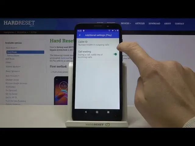 'Video thumbnail for How to Make Caller ID Private in Motorola E6 Play – Hide / Show Phone Number'