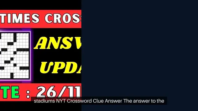 Video thumbnail for They’re artificial at half of all N.F.L. stadiums NYT Crossword Clue