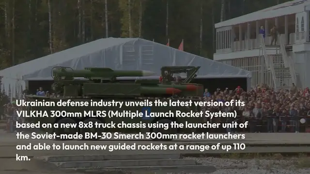 Video thumbnail for Ukraine unveils new anti-tank missile system Skif-M & Vilkha 300mm rocket launcher MSPO 2022 Poland