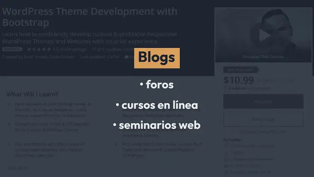 Video thumbnail for 12 Asombrosos Sitios en Línea Donde Puede Aprender WordPress