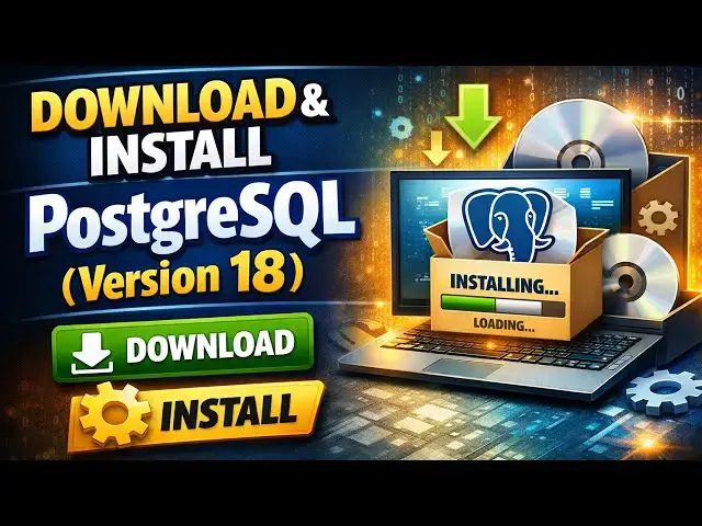 Video thumbnail for How to Install PostgreSQL (Version 18) | PostgreSQL Installation for Beginners