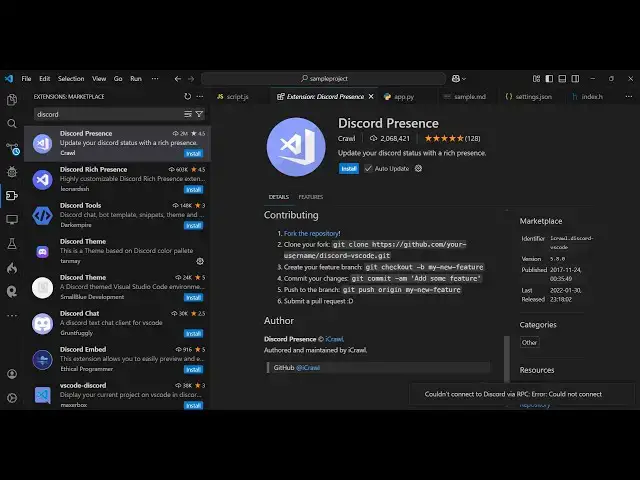 Video thumbnail for VS Code Tutorial to Integrate Discord Theme,Icons & Chat Window Full Video For Beginners