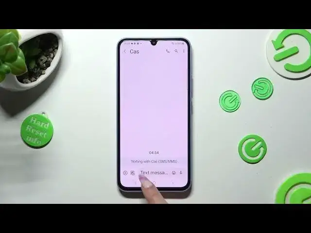 Video thumbnail for How to Add Photos To Your Text Message on Samsung Galaxy A34