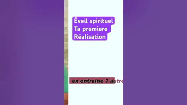 'Video thumbnail for Éveil spirituel : ￼Ta première réalisation  ￼#developpementpersonnel'