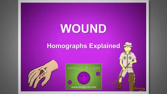 'Video thumbnail for Wound: Homographs Explained'
