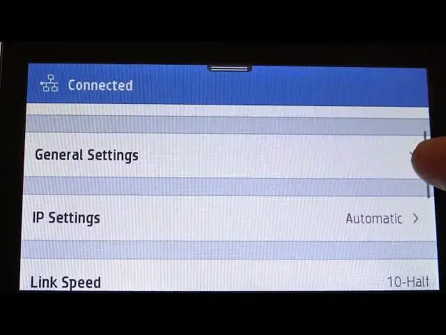 'Video thumbnail for How to change link speed on Hp Color LaserJet Pro / Set up link speed on Hp Color LaserJet Pro'