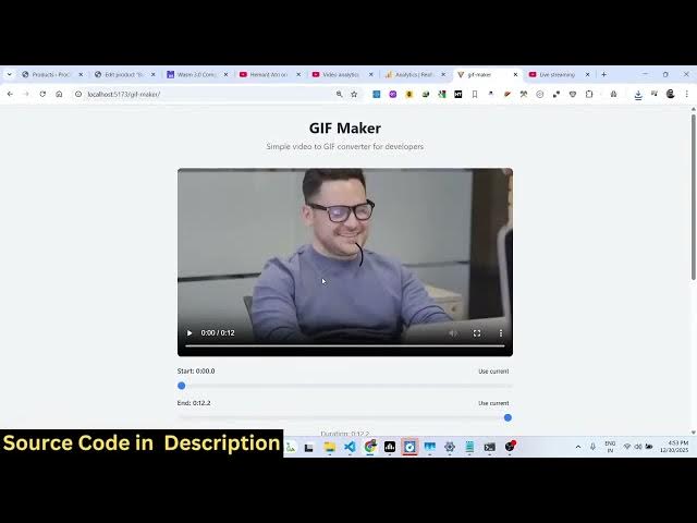 Video thumbnail for Build a React.js FFMPEG WASM Project to Build Canva Clone Video to GIF Editor in Browser Using TS