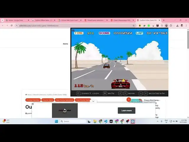 Video thumbnail for Outrun Google Chrome Extension – Play Classic Racing Game Offline