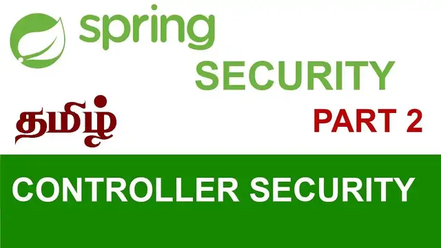 Video thumbnail for Spring Boot Security Tamil  Part 2