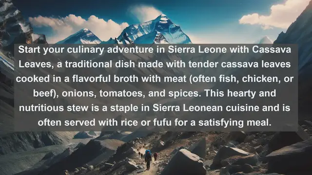 Video thumbnail for Dive into the Flavorful Cuisine of Sierra Leone: Top 10 Must-Try Sierra Leonean Dishes