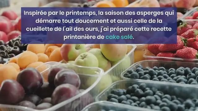 Video thumbnail for Cake salé aux asperges vertes, jambon italien et ail des ours