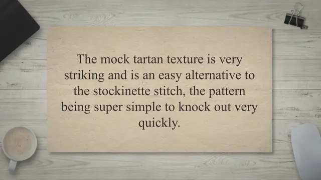 Video thumbnail for Tartan Weave Stitch - eKnitting Stitches