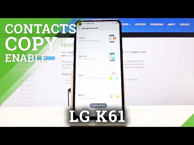 Video thumbnail for How to Copy Contacts in LG K61- Import & Export Contacts