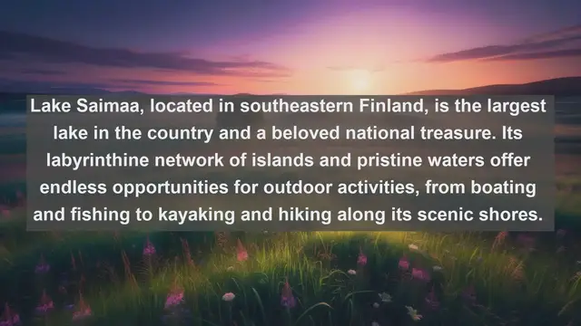 Video thumbnail for Exploring Finland's Natural Treasures: Top 10 Famous Lakes