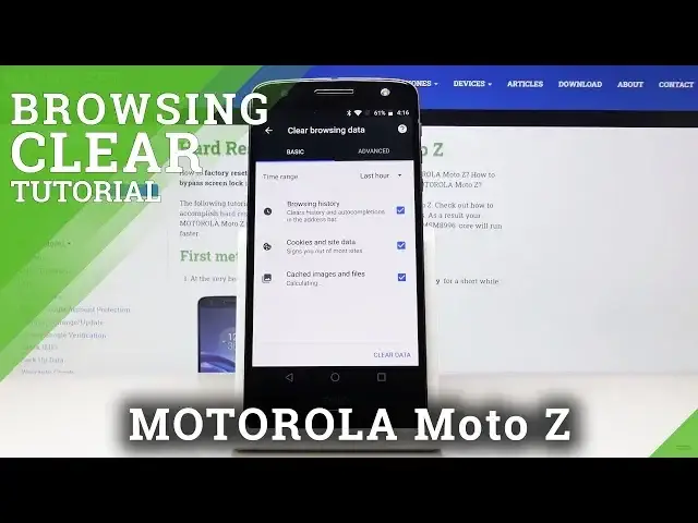 'Video thumbnail for How to Clear Browsing Data in MOTOROLA Moto Z – Delete Browsing History'