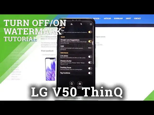 Video thumbnail for How to Turn On & Personalize Watermark in LG V50 ThinQ – Camera Settings