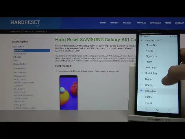 'Video thumbnail for Samsung Galaxy A01 Core Check All Notification Tones'