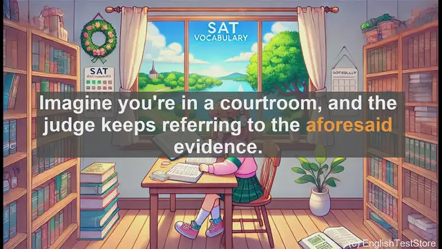 Video thumbnail for 5000 Must Know SAT Vocabulary - Understanding 'Aforesaid': A Formal Term for Previous References