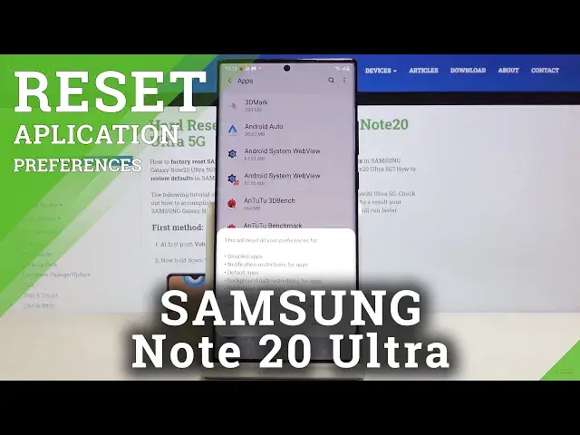 'Video thumbnail for How to Reset Apps in SAMSUNG Galaxy Note 20 Ultra – Restore App Settings'