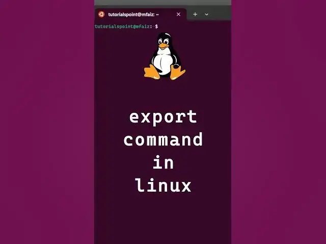 Video thumbnail for 'Export' Command in Linux | Linux Commands #shorts #linux
