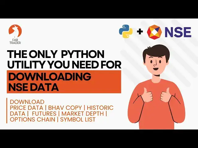 'Video thumbnail for How to download Live data from NSE Website using Python | Bhav Copy | Live Option Chain | FabTrader'