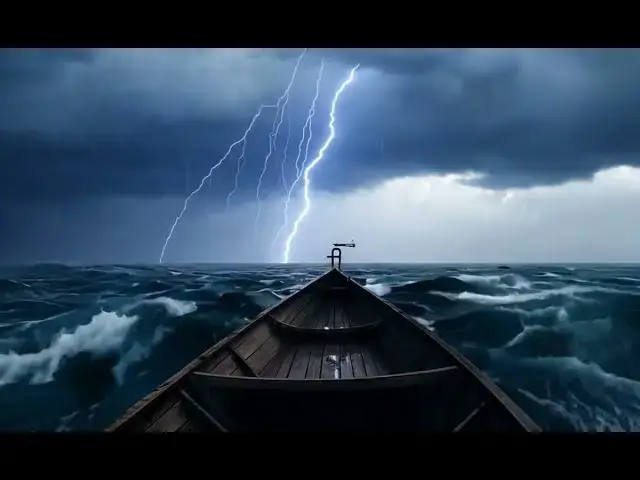 'Video thumbnail for Feeling no stress with Lonely boat in ocean = Let's sleep'