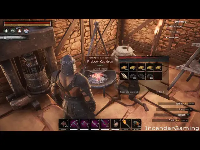 Video thumbnail for How to make Steel and get the ingredients Brimstone Hide Tar for Steelfire Iron Bar in Conan Exiles