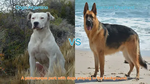 Video thumbnail for Dog Breed Comparison: Dogo Argentino vs. German Shepherd