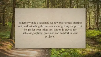 'Video thumbnail for Miter Saw Station Height: What height is best for a Miter Saw?'