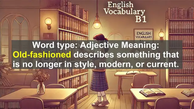 Video thumbnail for 2500 Must Know CEFR B1 Vocabulary - Old-Fashioned: Exploring a Nostalgic Adjective