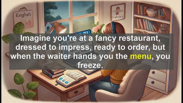 Video thumbnail for 2500 Must Know CEFR B1 Vocabulary - Understanding 'Menu': From Restaurants to Computer Screens