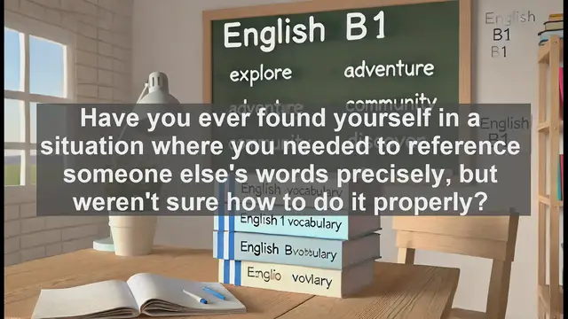 Video thumbnail for 2500 Must Know CEFR B1 Vocabulary - Understanding 'Quote': Its Meaning, Usage, and Common Mistakes