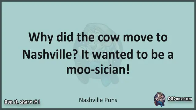 Video thumbnail for Nashville - Jokes, Puns, Wordplays, and Laughter