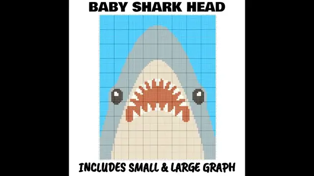 Video thumbnail for Baby Shark Head C2C & Tapestry Crochet Pattern & Chart by Magic Yarn Pixels