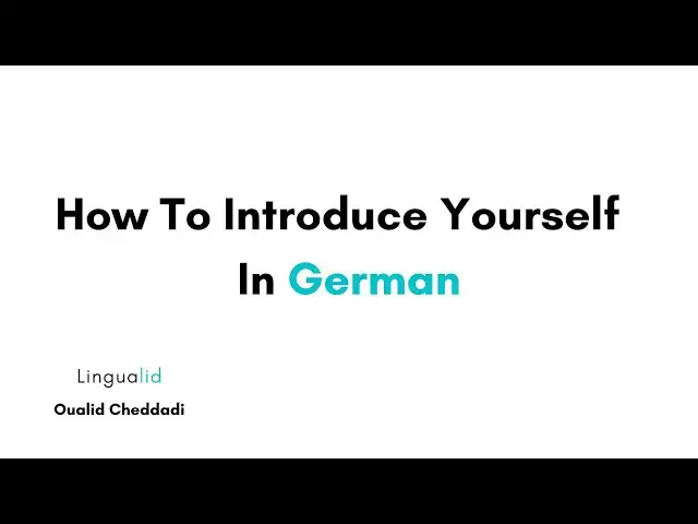 'Video thumbnail for How To Introduce Yourself In German in Under 2 Minutes'