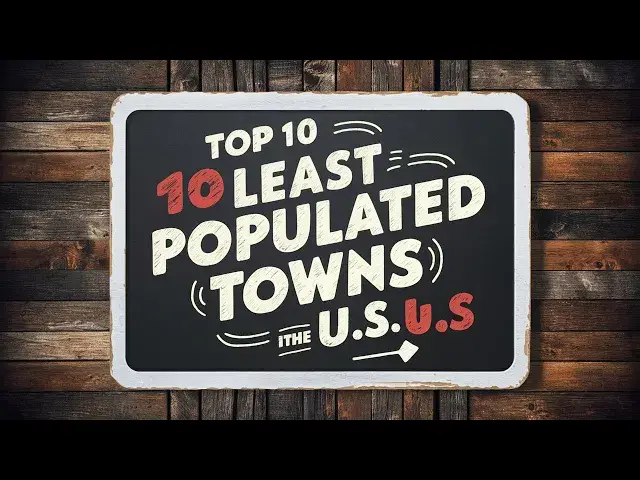 Video thumbnail for Top 10 Least Populated Towns in the U S  with Fascinating Histories