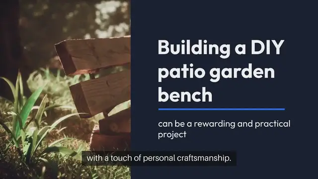 Video thumbnail for DIY Patio Garden Bench Project